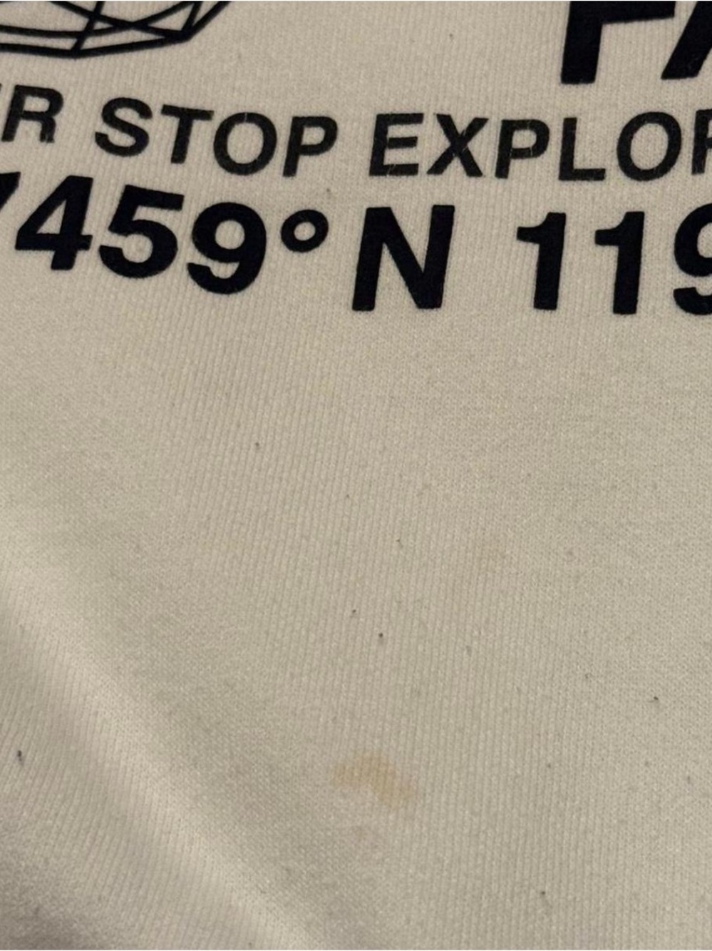 The North Face Cream Pullover Hoodie with Black Chest Logo - Picture 3 of 6
